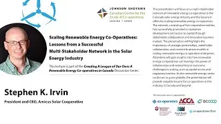 Scaling Renewable Energy Co-operatives: Lessons from a Multi-Stakeholder Network in Solar Energy