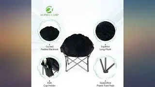 ALPHA CAMP Portable Camping Chair, Oversize Moon Round Saucer Chair Outdoor Folding review