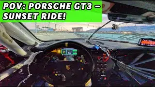 POV: Porsche GT3 Cup Car racing at night @Homestead-Miami Speedway  🌚