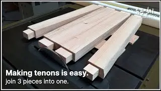 By combining 3 parts, make table leg tenons easier !