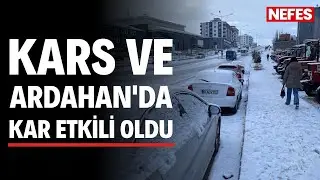 Kars ve Ardahan'da kar etkili oldu