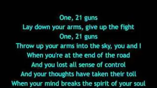 Green Day - 21 Guns Lyrics