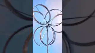 Whitaker Wind Sculpture Shamrock in Copper and Stainless Steel