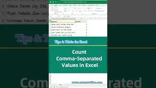 Count Comma Separated values in Excel