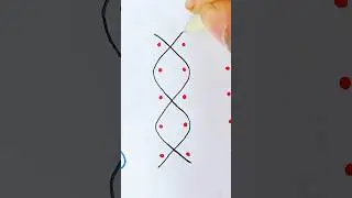 5 dots side border muggulu 🍀5 chukkala side border rangoli designs #shorts #sidebordersformuggulu