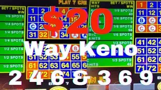 Playing $20 on Way Keno at Silverton Casino - Las Vegas