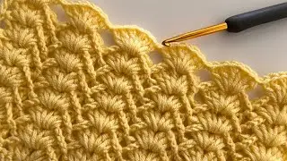 Красивый и легкий узор детского пледа крючком для начинающих / Схемы вязания пледов