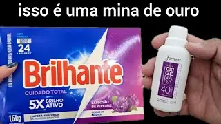 MORRIA E N&Atilde;O SABIA &Eacute; s&oacute; misturar AGUA OXIGENADA no SAB&Atilde;O EM P&Oacute; e n&atilde;o precisa mais gastar no mercado