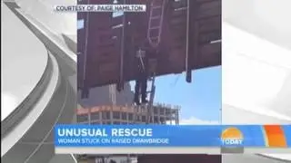 Women Stuck Clinging to Bridge After Draw Brigde Goes Up