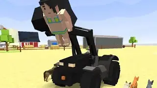 Blocky Farm & Racing - Robber Stealing People Level Up #FarmMode Android & IOS Game Play