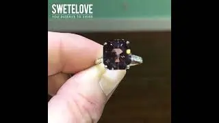 Handmade 4ct Asscher Cut Purple Lab Created Gemstone Engagement Ring
