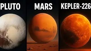 Surface View of Pluto, Mars, and Kepler-226b.