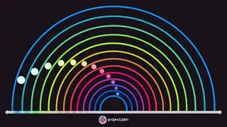 Rainbow Pendulum Wave | Relaxing Music for Stress Relief and Sleep