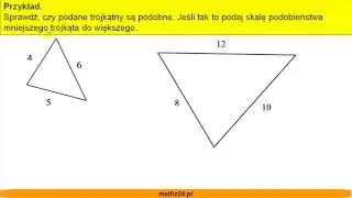 Podobieństwo trójkątów - Bok bok bok - Skala podobieństwa - Matfiz24.pl