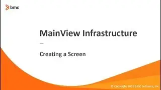 MainView Infrastucture - Creating a Screen