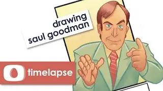 How to draw Saul Goodman - Timelapse Tutorial
