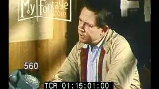 1950s Office Interview. Stressed Forman Smoking.