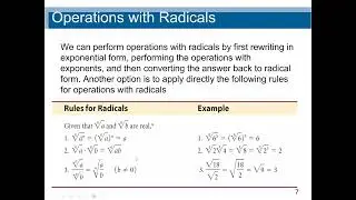 Calculus: Radicals and Rational Exponents. Solved Algebraic Expressions with Radical and Exponents