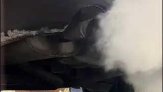 Girl Revving Smokey Car / POV Exhaust Action in Mystery Car