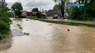 Ulice obcí zaplavila voda