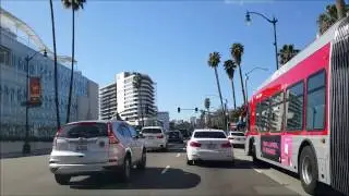 Driving Through Famous Beverly Hilton Hotel In Beverly Hills 2017