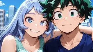 Deku x Nejire The Angel Next Door Texting Story OneShot