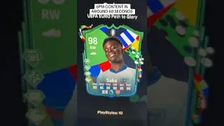 6PM CONTENT IN AROUND 60 SECONDS #fyp #fc25 #fifa #foryou #fut #ea #shorts #content #saka