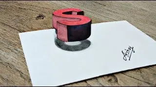 How To Draw 3d Floating  Letter 