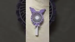sanrio crochet handheld fan cover