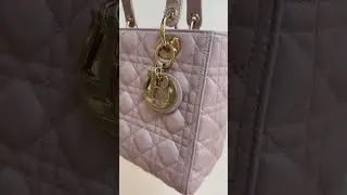 Christian Dior Medium Lambskin Cannage Lady Dior Flap Bag Pink GHW #singapore #dior