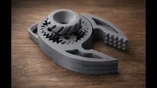 Planetary Gear Clamp &mdash; Print-in-Place 3D Print (Full POV)