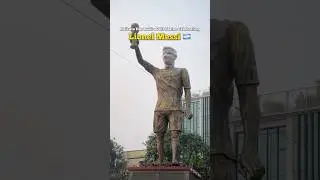 70ft statue of Messi in Kolkata | Lionel Messi | GOAT India tour🇦🇷 #shorts