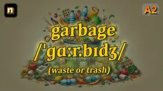 [n] Garbage meaning (waste or trash) with 5 examples