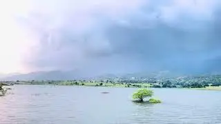 Beautiful view of lake satpuda range💜🌥️&rsquo;At jambai📍