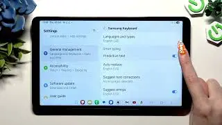 SAMSUNG Galaxy Tab A11+ 5G &mdash; как найти параметры исправления текста