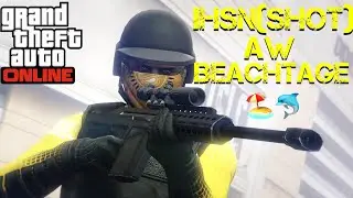 (GTA ONLINE) IHSN(SHOT) Lightning Fast🌩⚡️| AW BEACHTAGE/BASETAGE #2🏖🐬