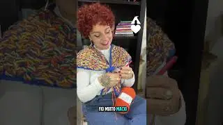 Xale/Gola Cosmos em croch&ecirc; com o fio Club 500
