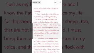 John 10 NLT‬‬(Holy Bible)Download this Holy Bible in the App Store. The Good Shepherd and His Sheep
