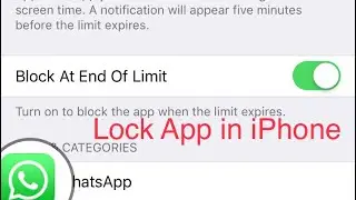 Lock whatsapp in iPhone iOS 12