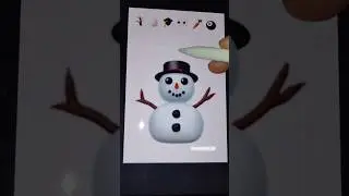 snowman emojimixing #art #emojichallenge #procreate #shorts #chistmas
