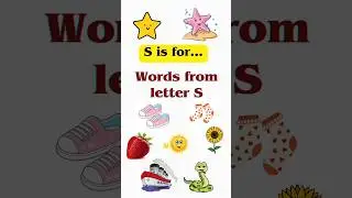 S is for..| words starting with letter S for kids | letter S words | vocabulary | #alphabet #shorts
