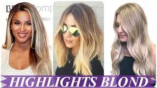 Moderne blonde kapsels met highlights 2018 dames