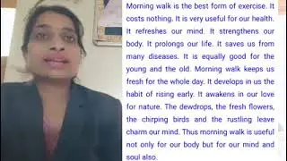 English : Paragraph Writing             Morning Walk