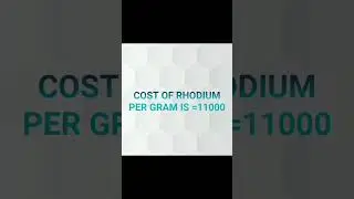 HIGH COST METAL IN THE WORLD AND IT'S GRAM PRICE #facts
