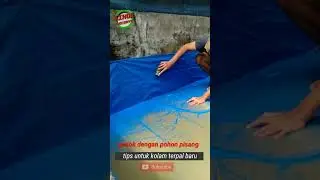 pemula wajib tahu//cara pemasangan kolam terpal yang masih baru #shorts