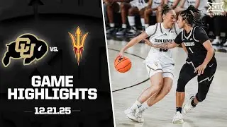 Colorado vs. Arizona State Game Highlights | 2025-26 Big 12 Women's Basketball