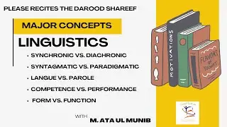 Major Concepts of Linguistics | Synchronic vs Diachronic| In Urdu by Sir Munib