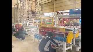 Auto brick project of cutting brick loading and unloading , robot setting are installation in Iran