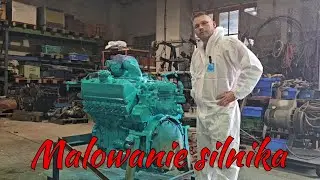 Malowanie silnika czyli ostatni etap przed włożeniem go do ramy.