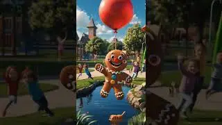 ginger bread man's balloon adventure - fun story. #adventure #balloon #gingerbreadman